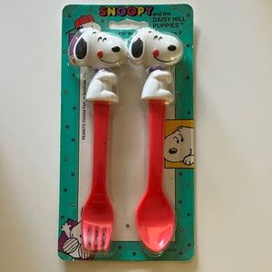 Snoopy Fork and Spoon Set (6 to 36 months) - Snoopy and the Daisy Hill Puppies